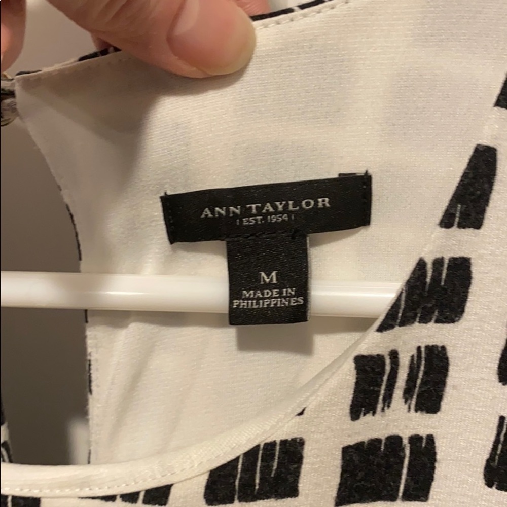 Ann Taylor LOFT Black & White Sleeveless Sheath EUC - Picture 5 of 8